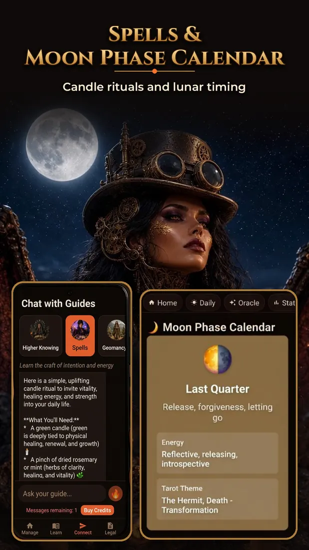 Play Store art: spells & moon calendar