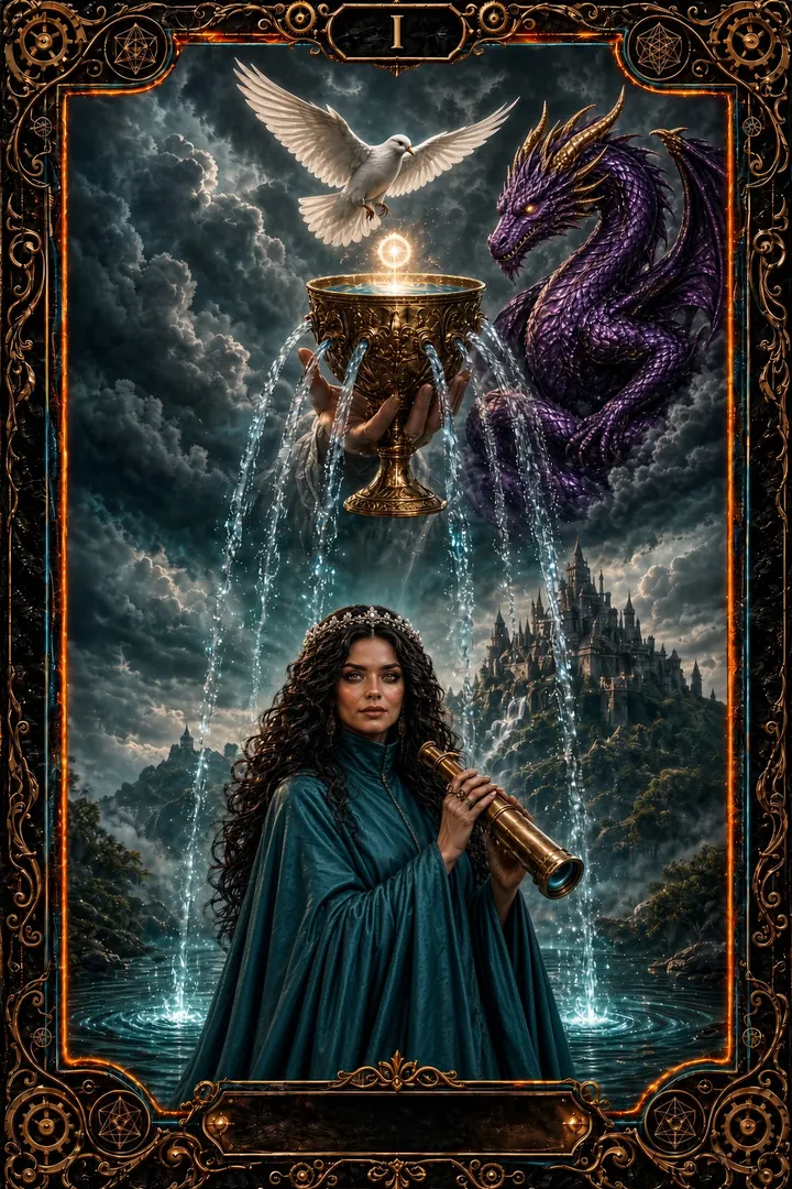 Dragon Witch tarot: Ace of Cups