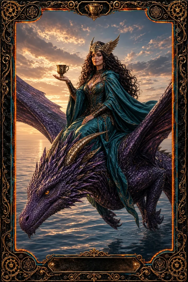 Dragon Witch tarot: Knight of Cups