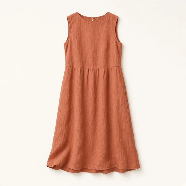 Linen dress product shot