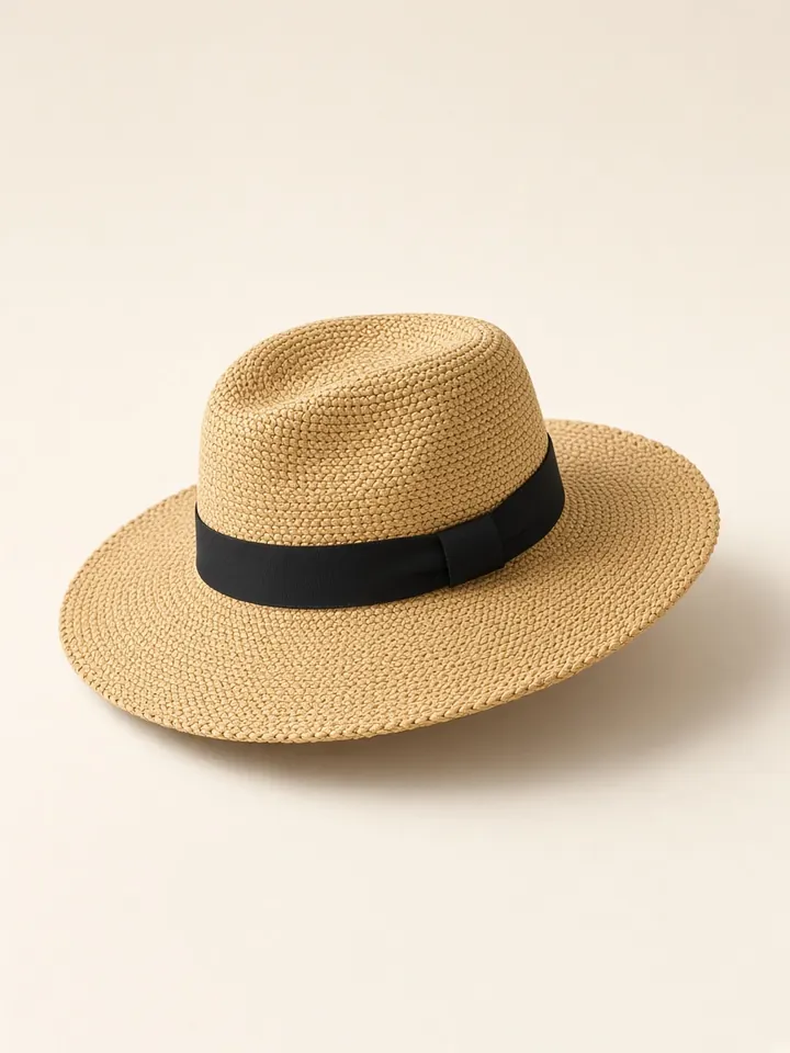 Straw hat product shot