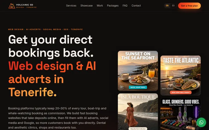 Volcanic 5D Design website